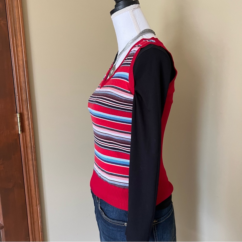 Red White & Blue Striped Knit Vest from Greece - Picture 6 of 12